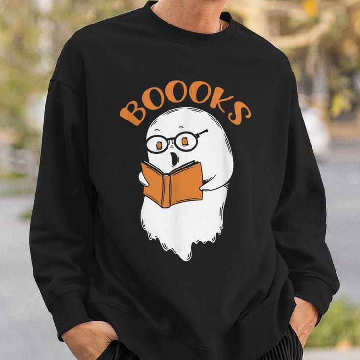 Halloween Boooks Ghost For Book Lover Sweatshirt Gifts for Him
