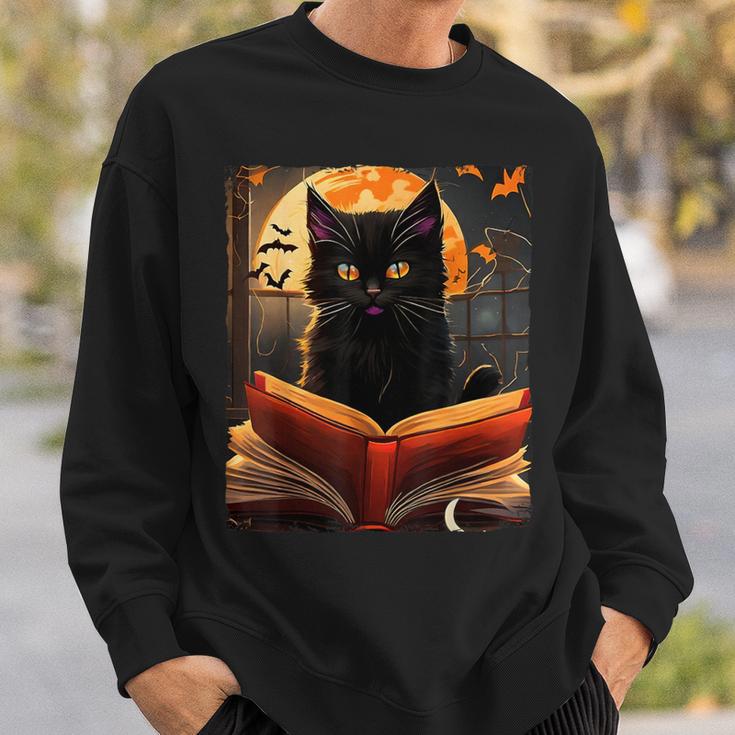 Halloween Cat Reading Books Spooky Cat Reader Teachers For Men Women Kids Sweatshirt Gifts for Him Halloween Cat Reading Books Spooky Cat Reader Teachers For Men Women Kids Sweatshirt Gifts for Him