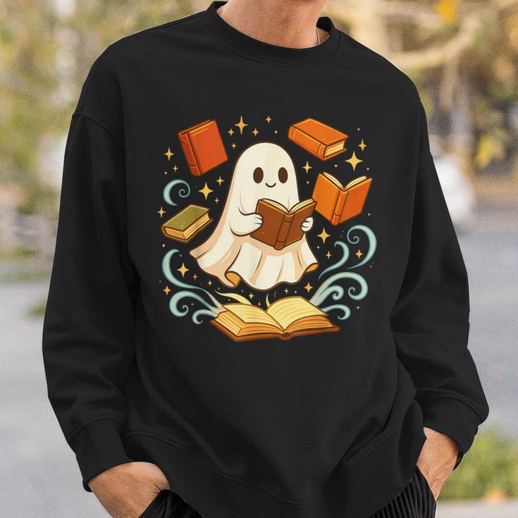 Halloween Cute Ghost Shirt Reading Books Ghost Sweatshirt Gifts for Him Halloween Cute Ghost Shirt Reading Books Ghost Sweatshirt Gifts for Him