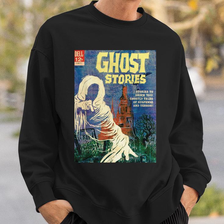 Halloween Horror Vintage Ghost Grim Reaper Comic Book Retro Sweatshirt Gifts for Him
