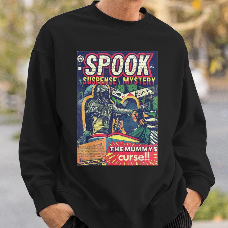 Halloween Horror Vintage Mummy Comic Book Retro Scary Sweatshirt Gifts for Him