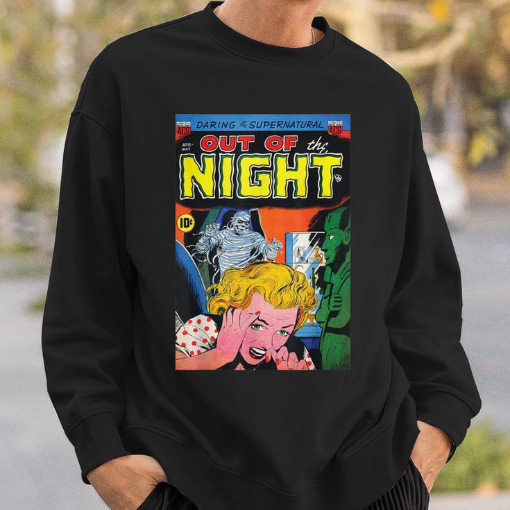 Halloween Horror Vintage Mummy Zombie Comic Book Retro Sweatshirt Gifts for Him