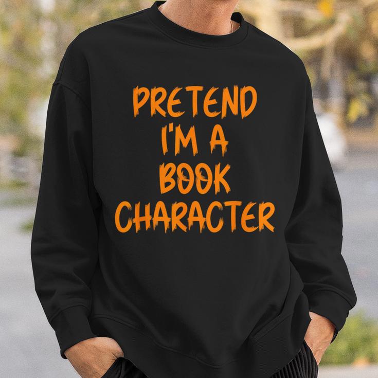Halloween Pretend I'm Book Character Costume Lazy Adult Kids Sweatshirt Gifts for Him Halloween Pretend I'm Book Character Costume Lazy Adult Kids Sweatshirt Gifts for Him