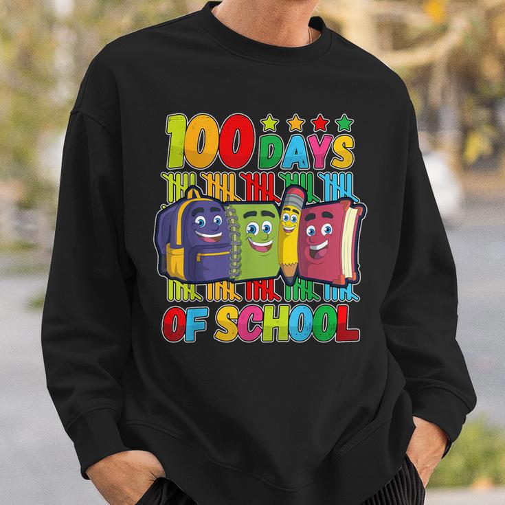 Happy 100 Day Of School Teacher Book 100 Days Of School Sweatshirt Gifts for Him Happy 100 Day Of School Teacher Book 100 Days Of School Sweatshirt Gifts for Him