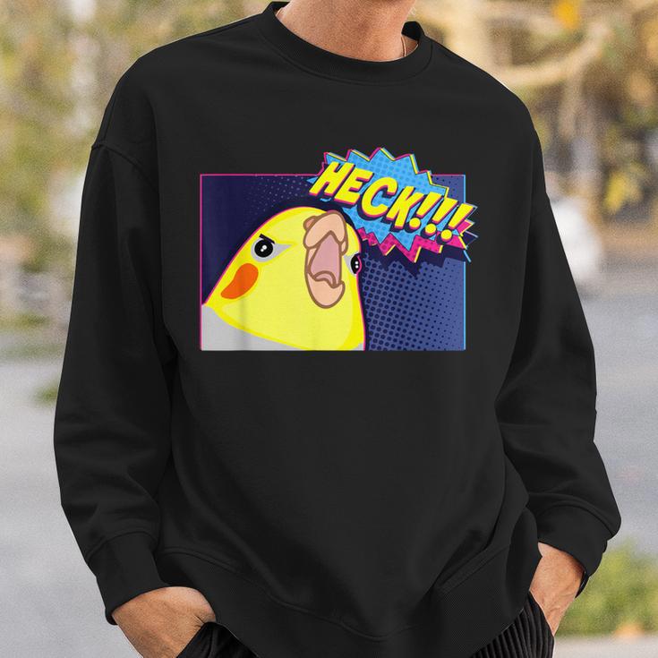 Heck Cockatiel Birb Memes Angry Parrot Lover スウェットシャツ 彼への贈り物