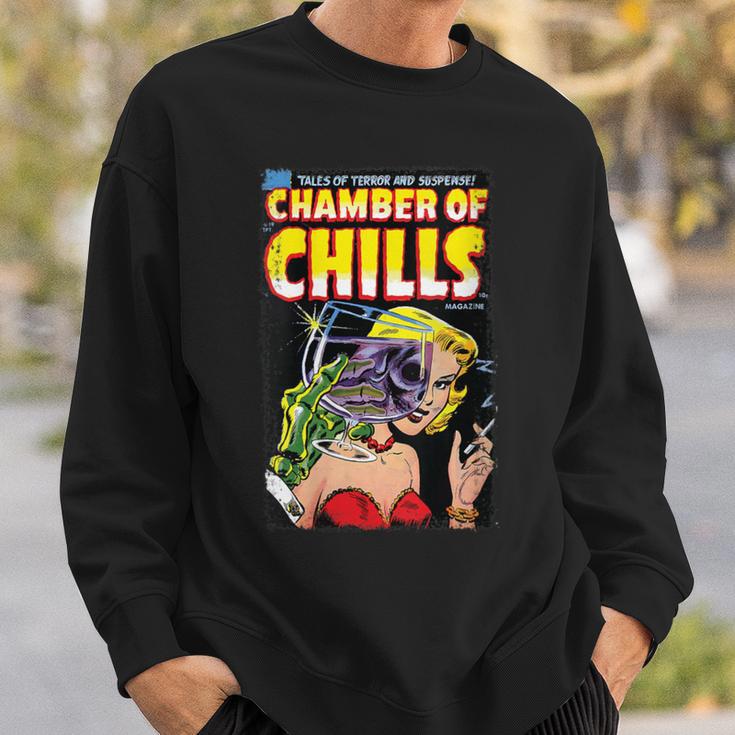 Horror Comic Book Cover Chamber Of Chills 19 Sweatshirt Gifts for Him