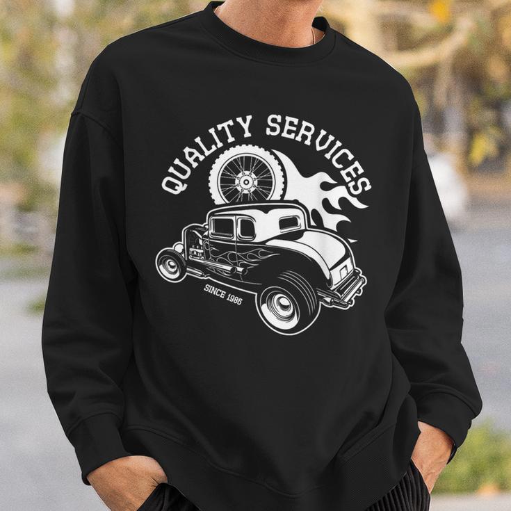 Hot Rodervice クラシック オールドアメリカンカー 自動車ガレージ スウェットシャツ 彼への贈り物