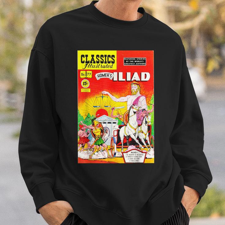 The Iliad Homer Vintage Comic Book Cover Sweatshirt Gifts for Him