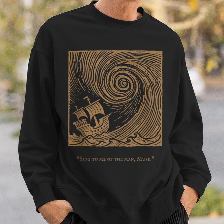Iliad Odyssey Homer Ancient Greek History Book Odyssey Sweatshirt Gifts for Him