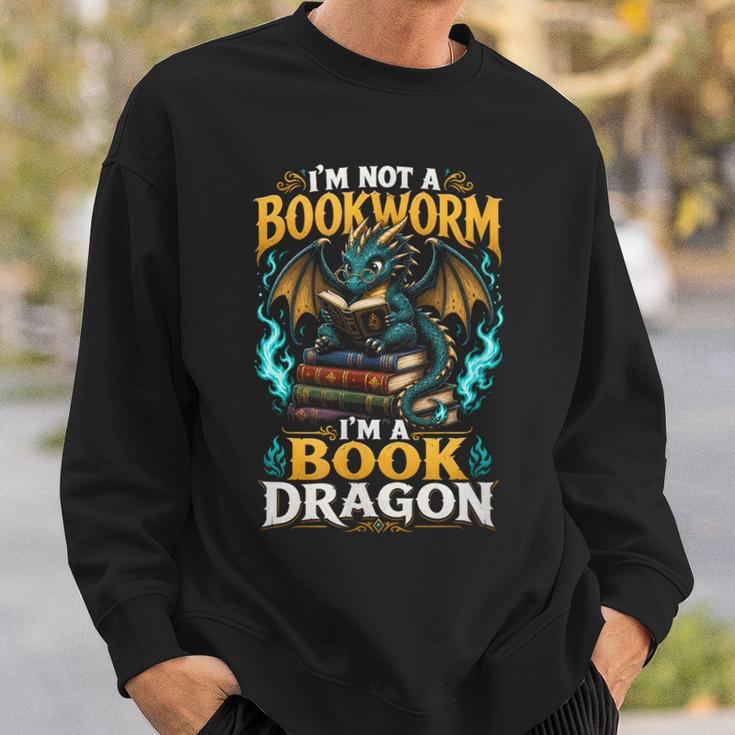 I'm Not A Bookworm I'm A Book Dragon Sweatshirt Gifts for Him I'm Not A Bookworm I'm A Book Dragon Sweatshirt Gifts for Him