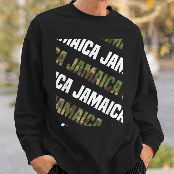 Jamaicaカモ柄グリーンカモフラージュ スウェットシャツ 彼への贈り物