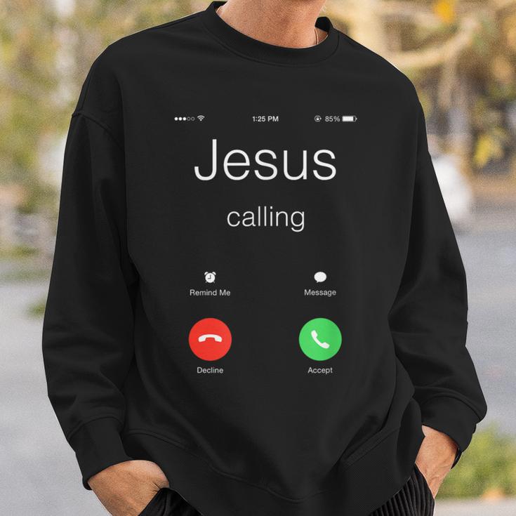 Jesus Calling Jesus Phone クリスチャンtシャツ スウェットシャツ 彼への贈り物