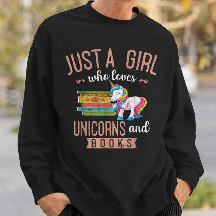 Just A Girl Who Loves Unicorns And Books Women Reading Sweatshirt Gifts for Him Just A Girl Who Loves Unicorns And Books Women Reading Sweatshirt Gifts for Him