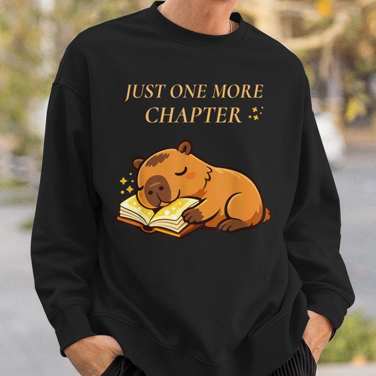 Just One More Chapter Capybara With Book Sweatshirt Gifts for Him