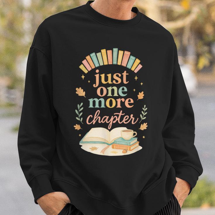 Just One More Chapter Cozy Book Lover Reading & Coffee Sweatshirt Gifts for Him