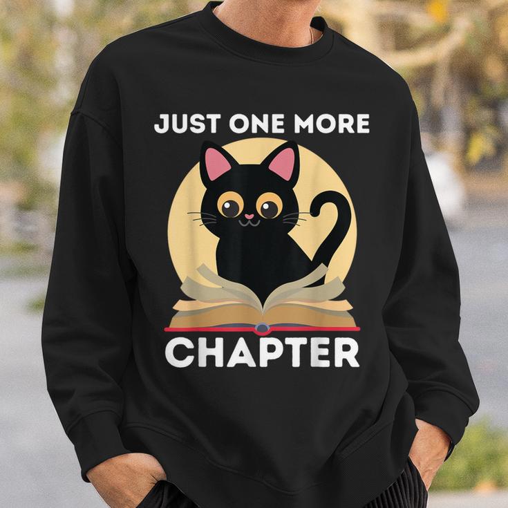 Just One More Chapter Cute Cat Reading Book For Reader Men Women Kids Sweatshirt Gifts for Him