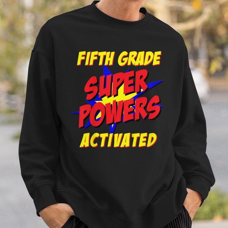 Kids Fifth Grade Superpower Superhero Comic Book First Day School Sweatshirt Gifts for Him