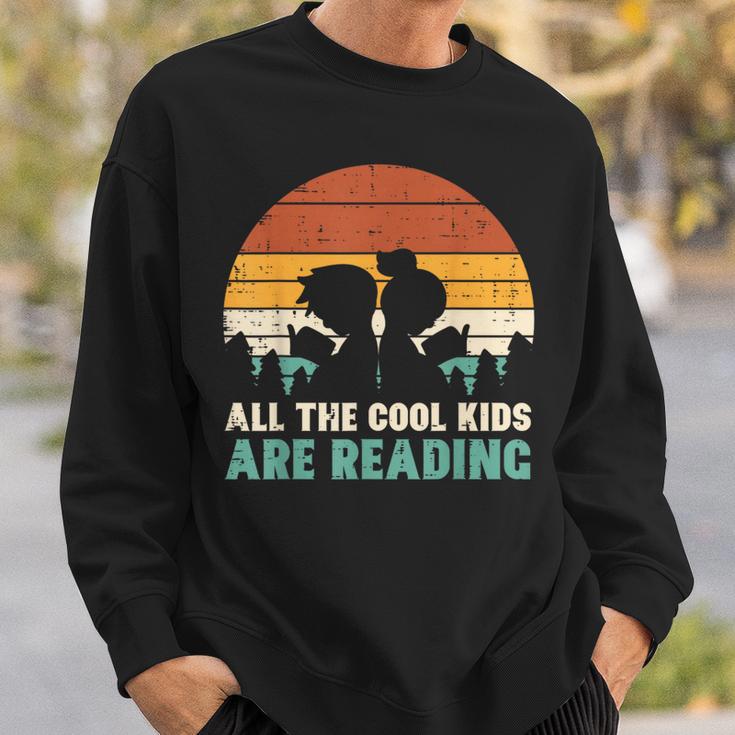 All Kids Are Reading Retro Read Book Lover Boys Girls Small Sweatshirt Gifts for Him