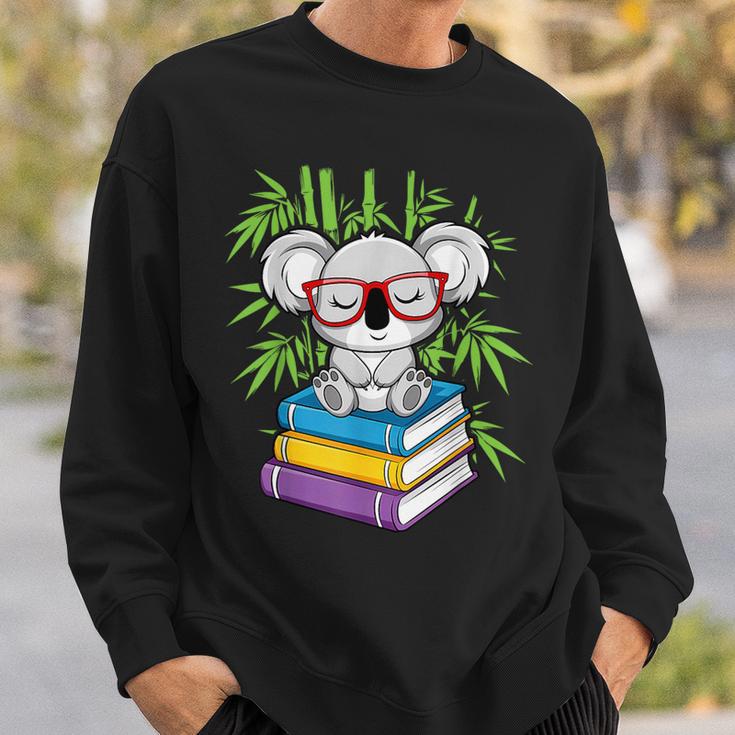 Koala Bear Librarian Reading Books Koala Sweatshirt Gifts for Him