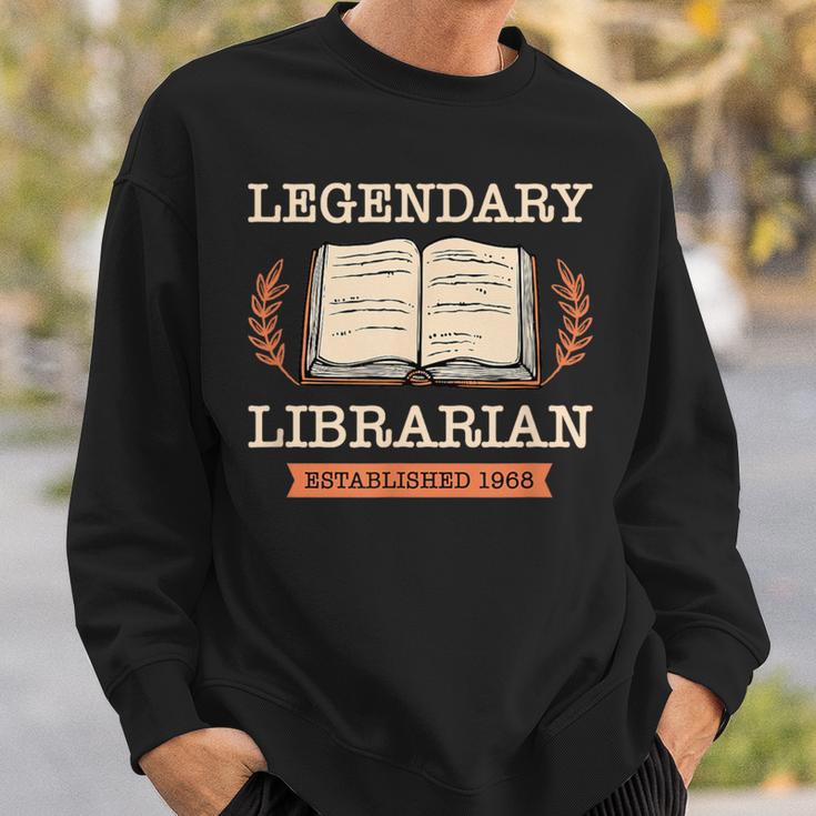 Legendary Librarian Established 1968 Library Book Birthday Sweatshirt Gifts for Him