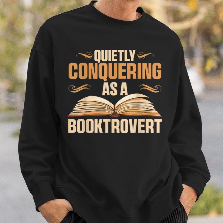 Librarian Book Reader Booktrovert Reading Sweatshirt Gifts for Him