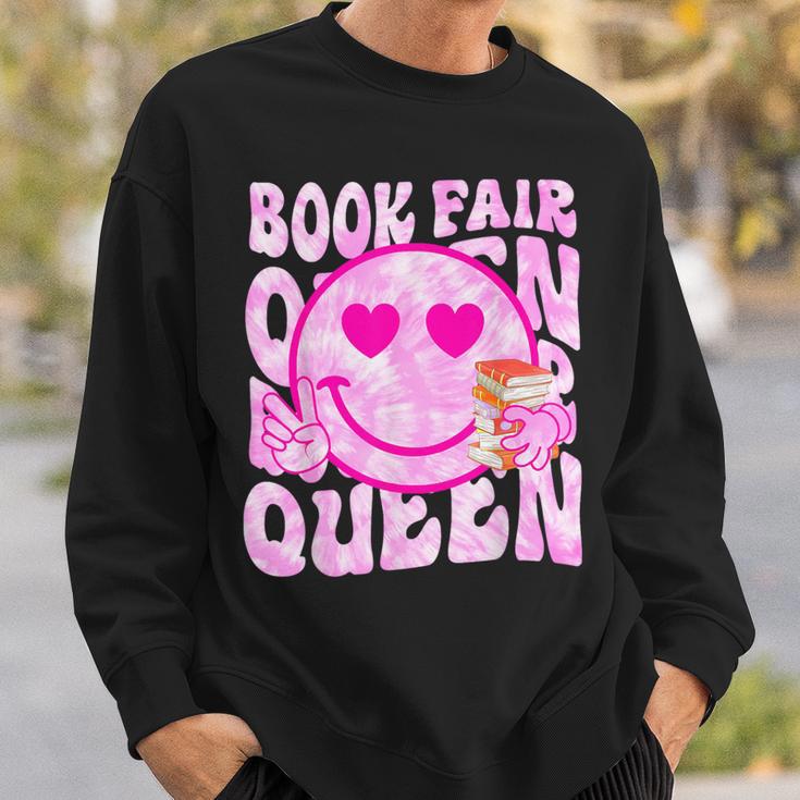 Library Book Fair Queen Vibe Groovy Tie Dye School Reading Sweatshirt Gifts for Him Library Book Fair Queen Vibe Groovy Tie Dye School Reading Sweatshirt Gifts for Him