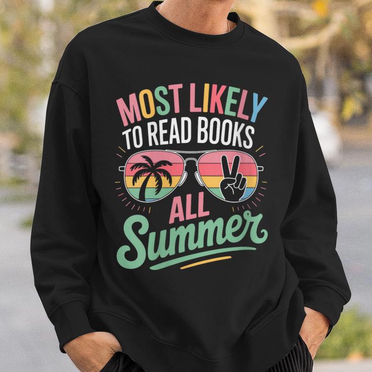 Most Likely To Read Books All Summer Break Beach Readers Sweatshirt Gifts for Him Most Likely To Read Books All Summer Break Beach Readers Sweatshirt Gifts for Him