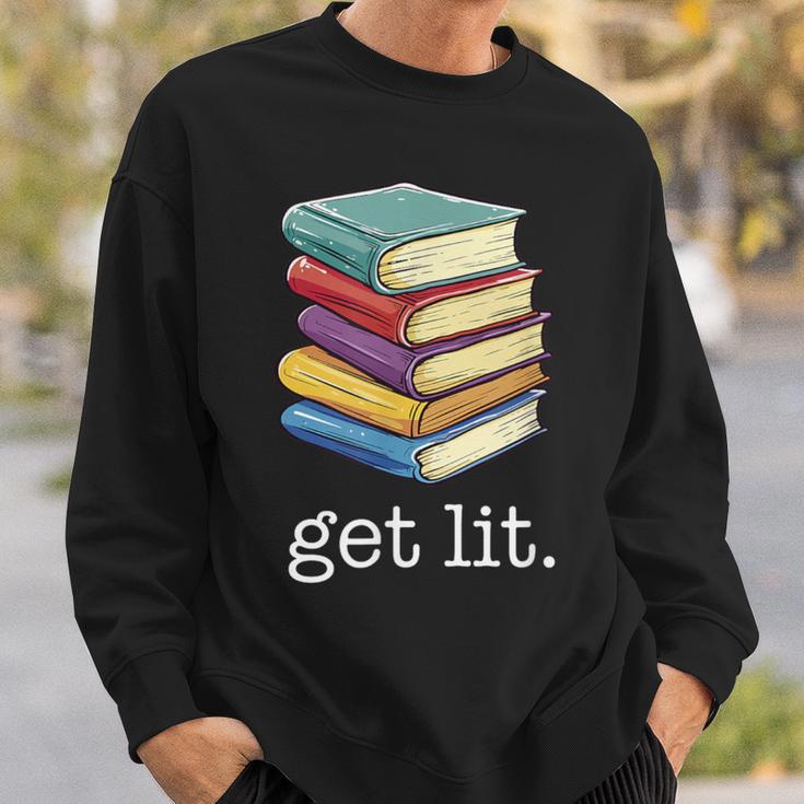 Get Lit Reading Book Sweatshirt Gifts for Him Get Lit Reading Book Sweatshirt Gifts for Him