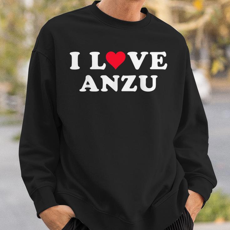 I Love Anzu マッチング 彼女&彼氏 あんず 名前 スウェットシャツ 彼への贈り物