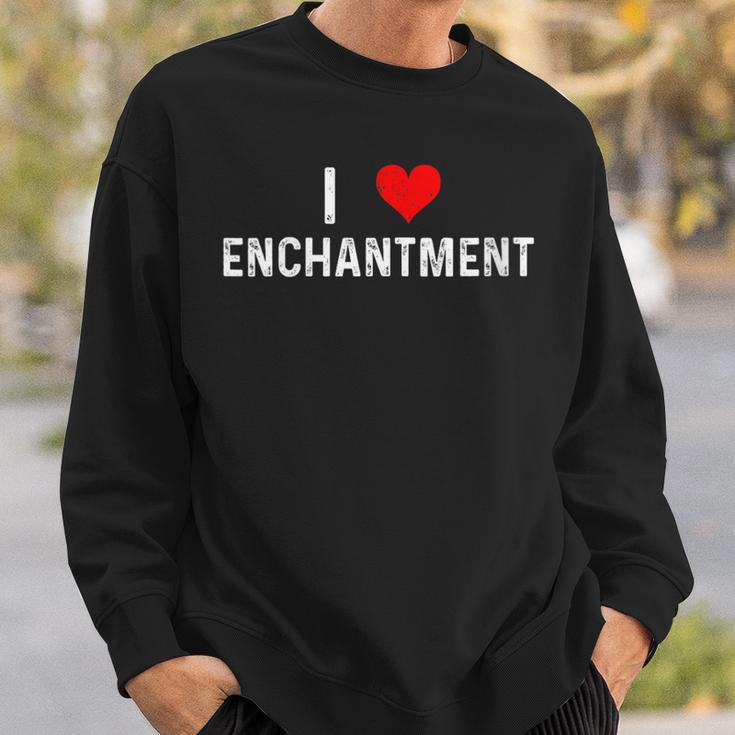 I Love Enchantment Heart Romance Love Lovers Books Novels Sweatshirt Gifts for Him