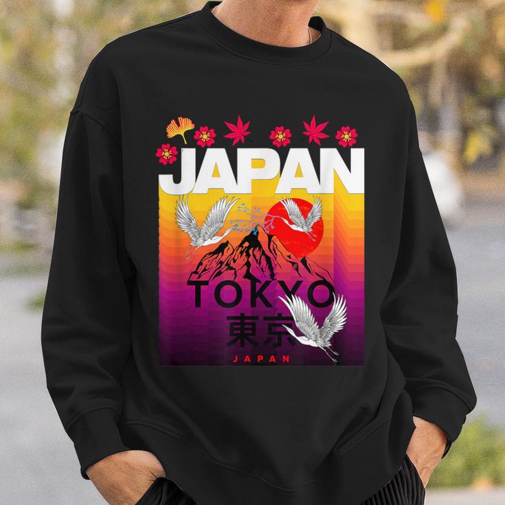 I Love Japan Culture Cool Japanunset Red-Crowned Crane スウェットシャツ 彼への贈り物