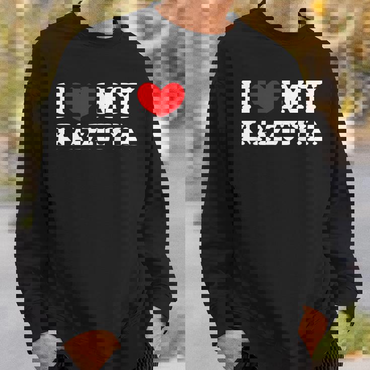 I Love My Kazuya 私はカズヤを愛しています スウェットシャツ 彼への贈り物