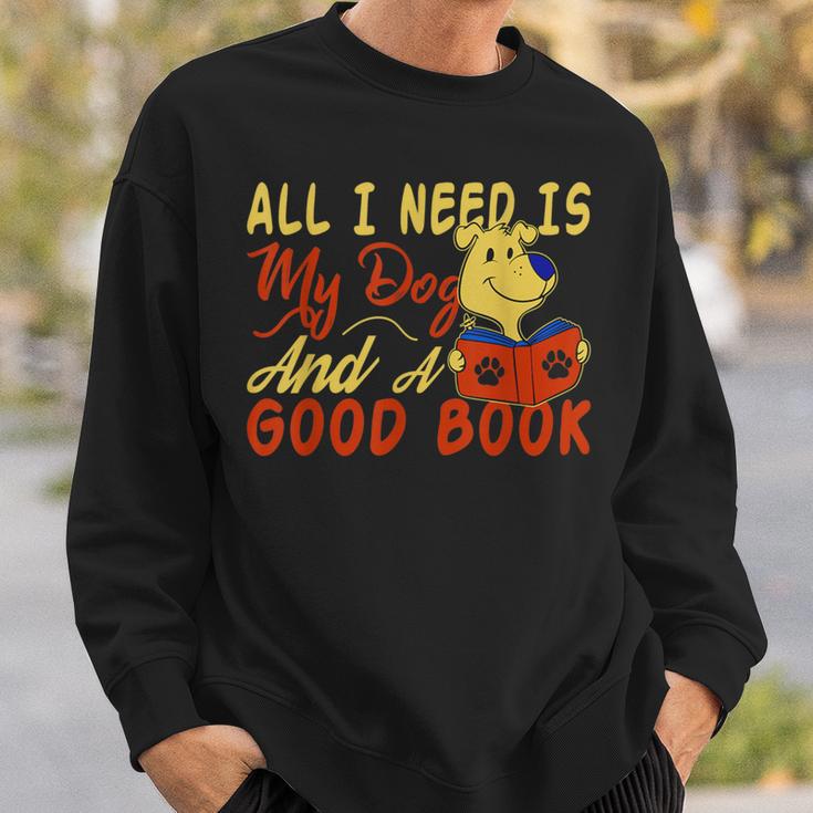 i Love Reading Apparel All i Need Is My Dog And a Good Book Men Women Sweatshirt Gifts for Him i Love Reading Apparel All i Need Is My Dog And a Good Book Men Women Sweatshirt Gifts for Him