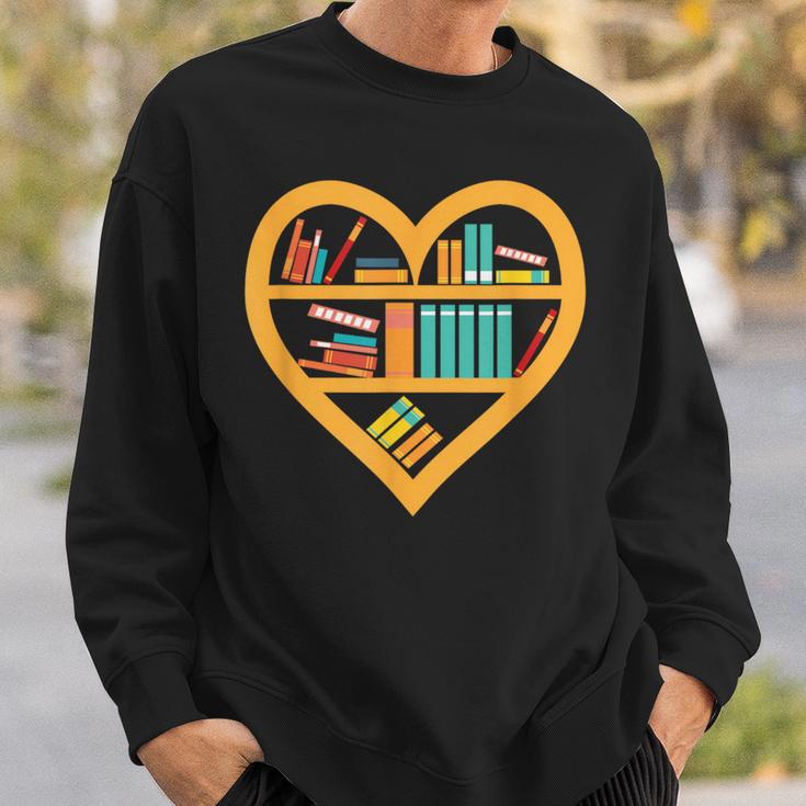 I Love Reading Heart Love Books Reading Club Sweatshirt Gifts for Him