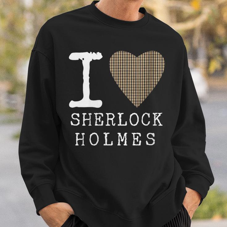 I Love Sherlock Holmes Mystery Books Novelty Sweatshirt Gifts for Him