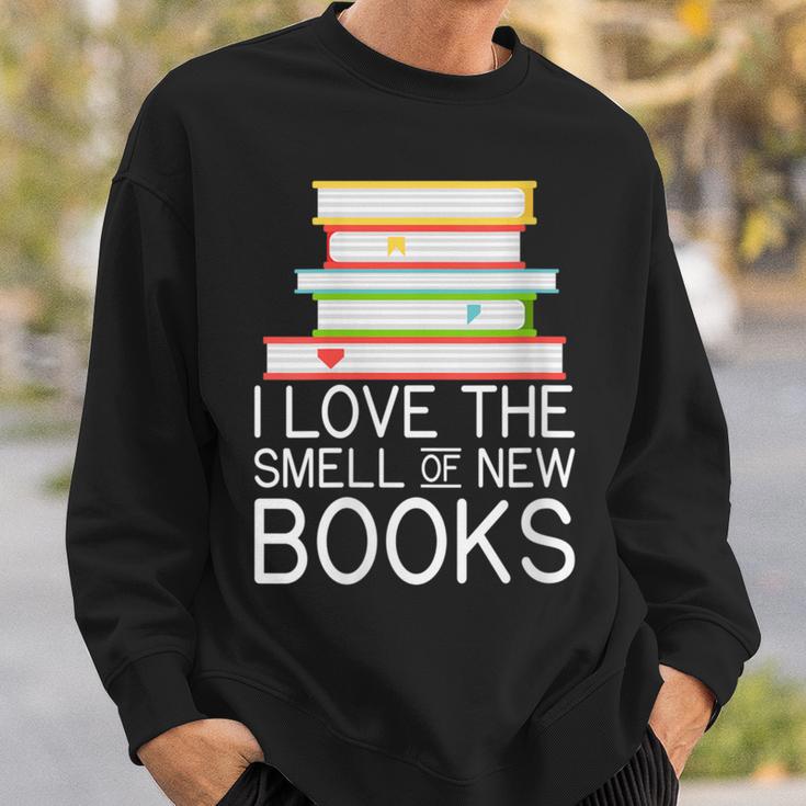 I Love The Smell Of New Books Book Lover Sweatshirt Gifts for Him
