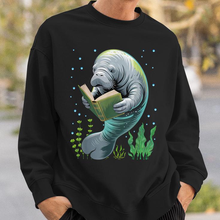 Manatee Reading Book Matching Bookworm Librarian Books Lover Sweatshirt Gifts for Him Manatee Reading Book Matching Bookworm Librarian Books Lover Sweatshirt Gifts for Him