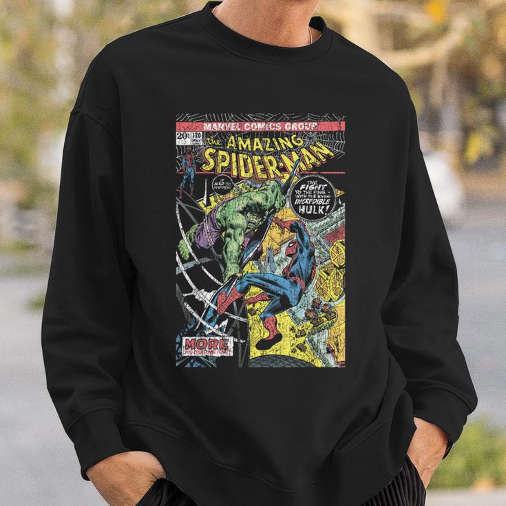 Marvel Comics Spider-Man And Hulk Retro Comic Book Cover Sweatshirt Gifts for Him