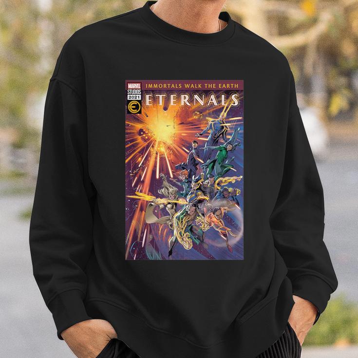 Marvel Eternals Comic Book Cover Immortals Walk The Earth Sweatshirt Gifts for Him