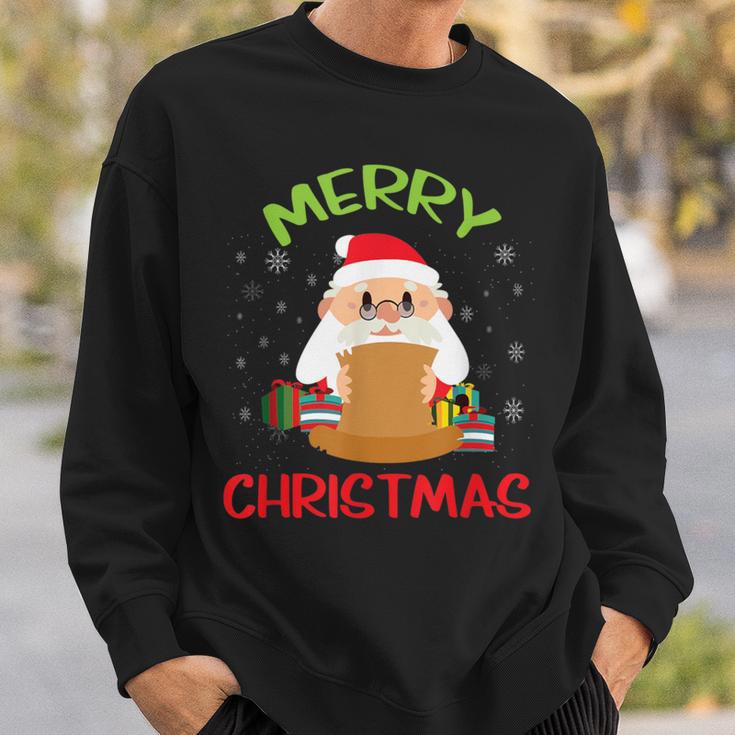 Merry Christmas Book Reading Santa Claus Xmas Book Reader Sweatshirt Gifts for Him
