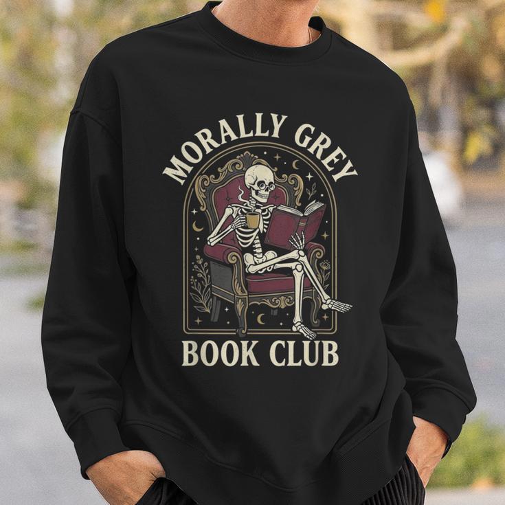 Morally Grey Book Club Skeleton Romantasy Reader Sweatshirt Gifts for Him