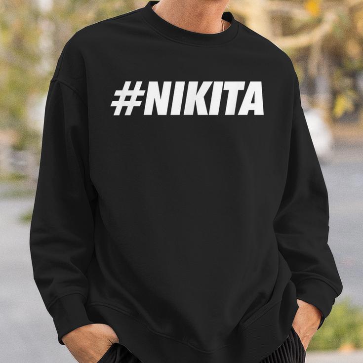 Nikita ハッシュタグ ソーシャルネットワークメディア Nikita ネーム スウェットシャツ 彼への贈り物