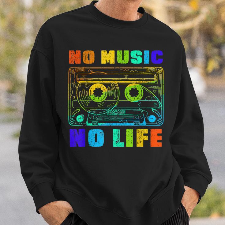 No Music No Life、ヴィンテージカセット音楽愛好家。 スウェットシャツ 彼への贈り物