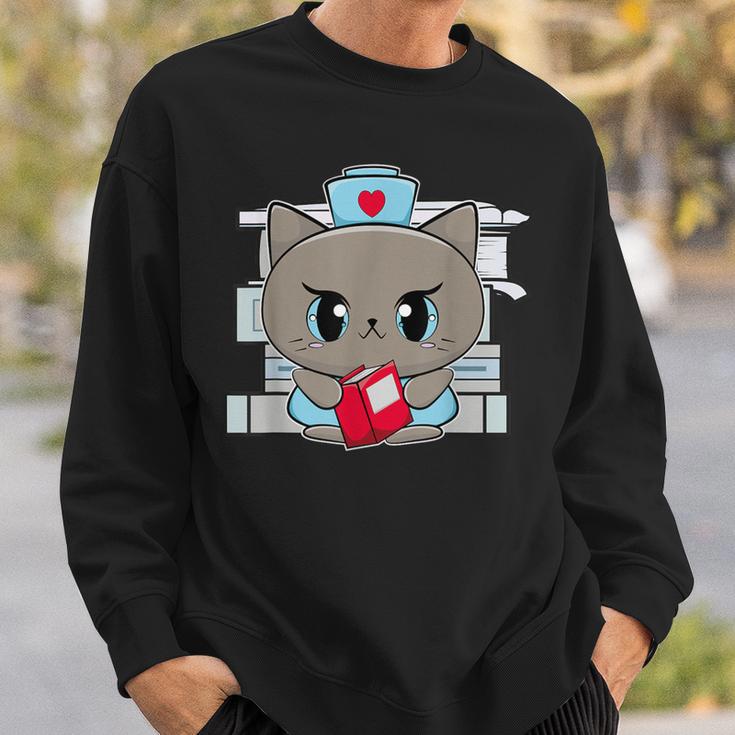 Nurse Cat Anime Feline Book Men Women Kids Sweatshirt Gifts for Him