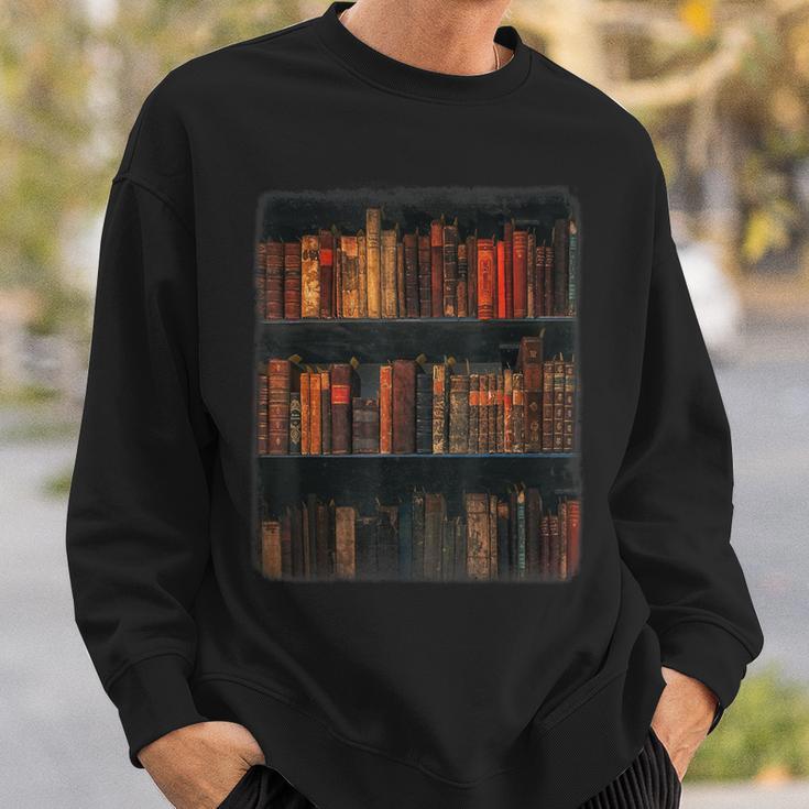 Old Books On Vintage Bookshelves Dark Academia Aesthetic Sweatshirt Gifts for Him Old Books On Vintage Bookshelves Dark Academia Aesthetic Sweatshirt Gifts for Him
