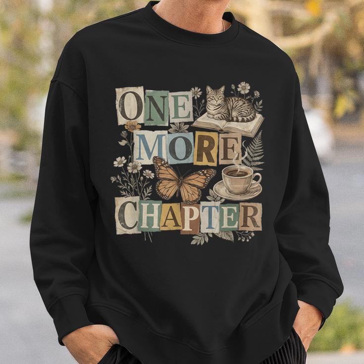 One-More Chapter Vintage Bookish Collage Book Lover Reading Sweatshirt Gifts for Him