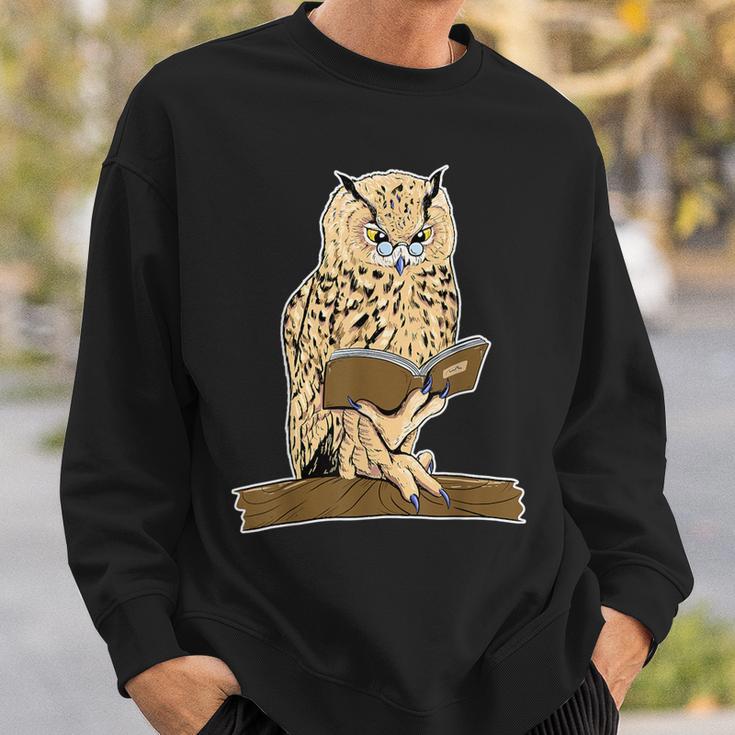 Owl Reading With Eye Glasses Book Student Teacher Bookworm For Men Women Kids Sweatshirt Gifts for Him Owl Reading With Eye Glasses Book Student Teacher Bookworm For Men Women Kids Sweatshirt Gifts for Him
