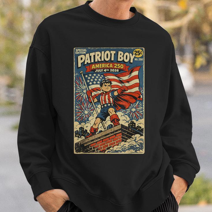 Patriot Boy America 250 July 4th 2026 Comic Book Style Shirt Sweatshirt Gifts for Him
