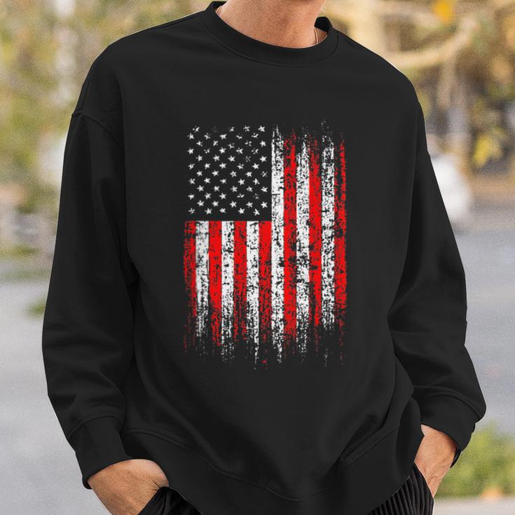 Patriotic 4Th Of July Pocket Usa American Flag On Back Of Sweatshirt Gifts for Him