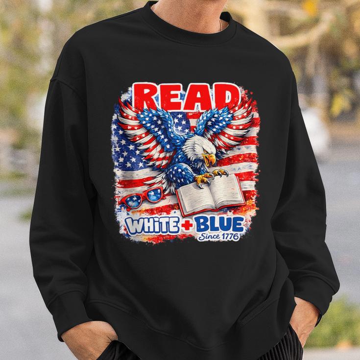 Patriotic Eagle Reading Book Read Blue Since 1776 Sweatshirt Gifts for Him Patriotic Eagle Reading Book Read Blue Since 1776 Sweatshirt Gifts for Him